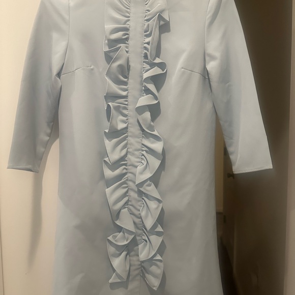 SHEIN- Baby Blue ruffle front dress- size xs - Picture 2 of 5